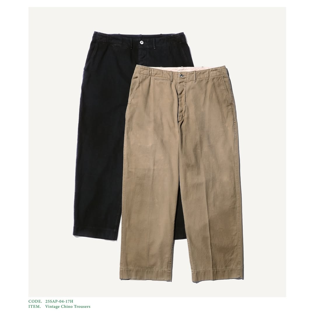 A.PRESSE 25SS Vintage Chino Trousers.